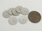 10 Beads - 316L stamped Stainless steel donut disc beads - BD645