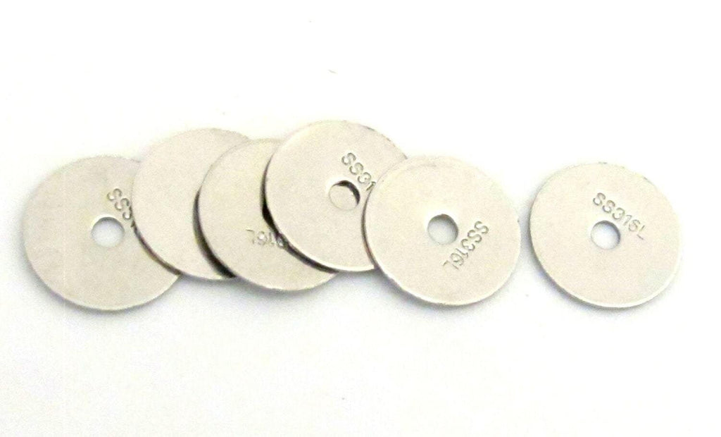 10 Beads - 316L stamped Stainless steel donut disc beads - BD645