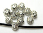 10 Beads - Dual sided Tibetan Buddha bead - BD386