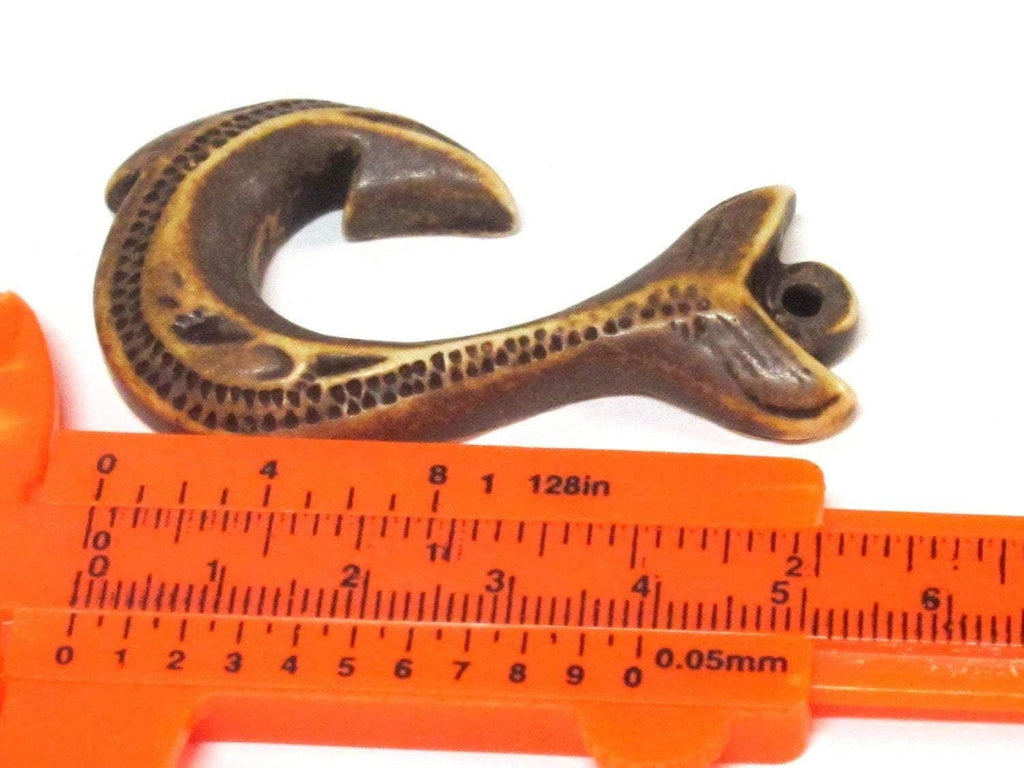 1 Pendant - Large fish hook design shape resin pendant - PB113