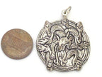1 Pendant - Ethnic Tibetan silver Dragon pendant - CP057