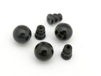 1 Guru Bead set - 3 hole black agate gemstone Guru column Bead set 10 mm size - GB013