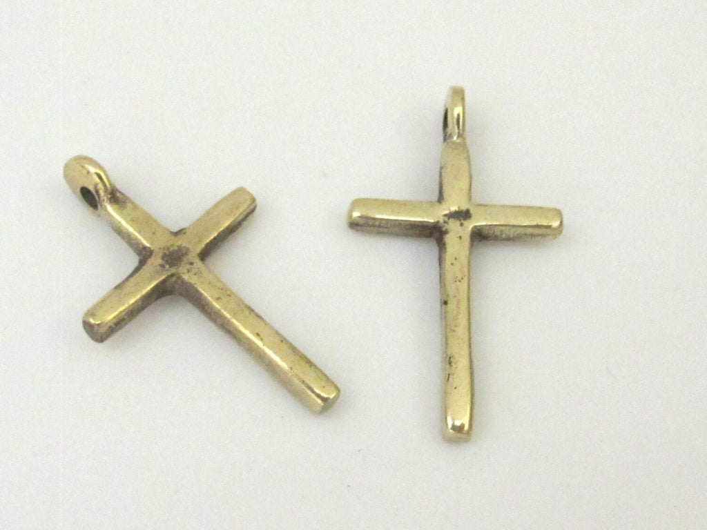 1 pendant - Small size Tibetan solid brass cross pendant - PM259D