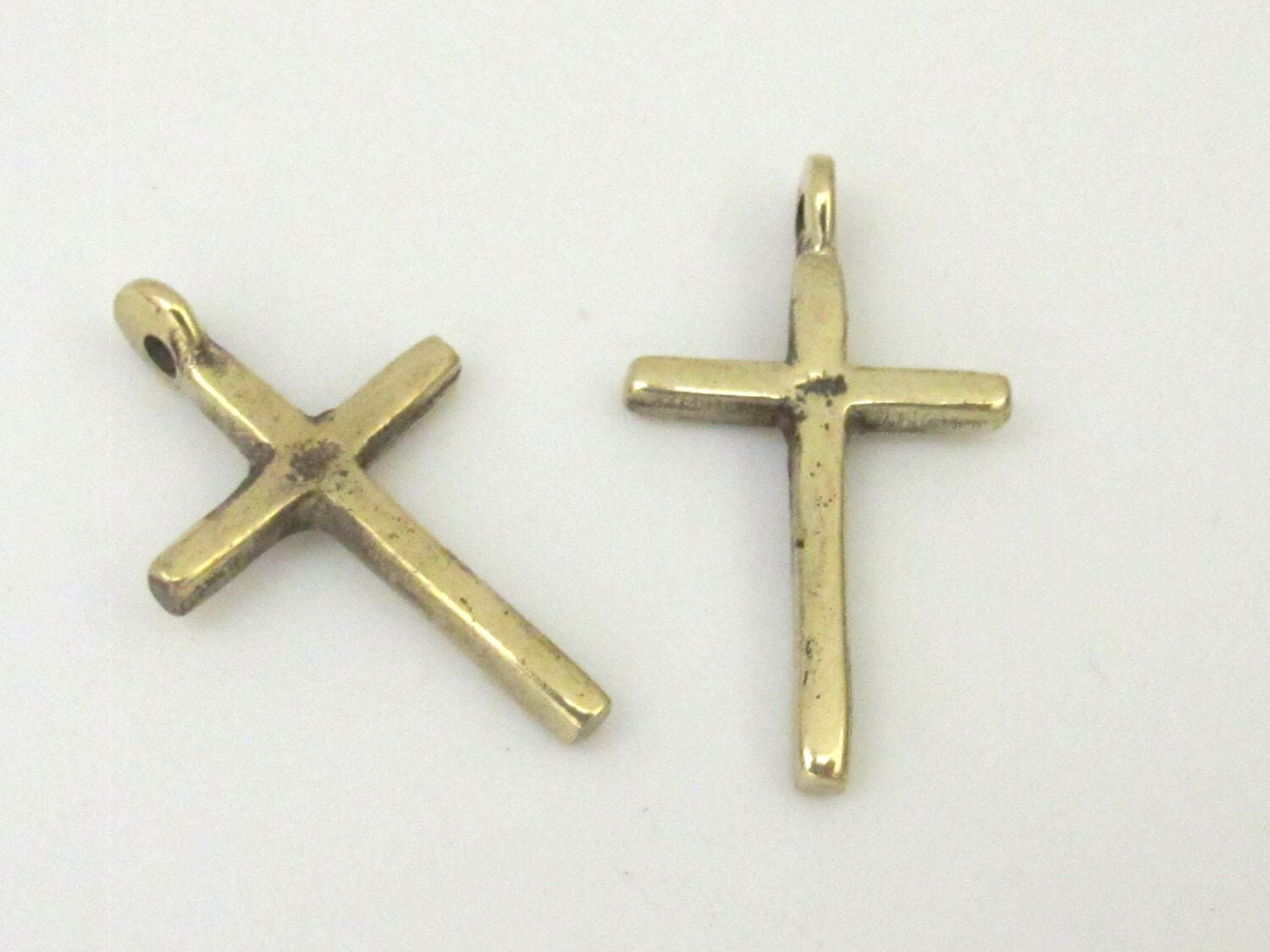1 pendant - Small size Tibetan solid brass cross pendant - PM259D