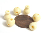Guru beads 3 sets - 3 hole Guru beads cream color resin Guru Beads 8 mm size and column bead - GB014K