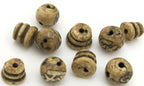 3 sets - Guru bead Sets - Large 3 hole conch shell prayer mala Guru bead 13 -14 mm - GB031