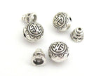 1 set - Guru bead set - Light weight tibetan silver 3 hole Guru bead 10 mm size and column bead set - GB006