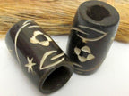 1 Piece - Large wide size carved floral design recycled cattle bone bead jewelry supply tribal boho designs beads from Nepal - BD264