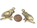 1 Pendant - Tibetan owl bird pendant solid brass owl pendant from Nepal - CP142