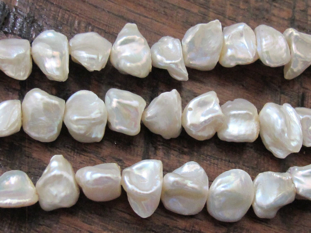 20 BEADS - Natural freshwater cultured pearl nugget beads - PL019