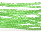 1 strand 15 inches long - Sparkly nice shine 3 mm size Faceted rondelle shape green color crystal glass beads - AB062