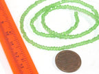 1 strand 15 inches long - Sparkly nice shine 3 mm size Faceted rondelle shape green color crystal glass beads - AB062