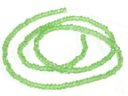 1 strand 15 inches long - Sparkly nice shine 3 mm size Faceted rondelle shape green color crystal glass beads - AB062