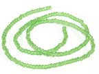 1 strand 15 inches long - Sparkly nice shine 3 mm size Faceted rondelle shape green color crystal glass beads - AB062