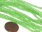 1 strand 15 inches long - Sparkly nice shine 3 mm size Faceted rondelle shape green color crystal glass beads - AB062