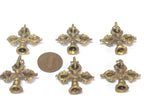 1 Pendant - Ethnic small medium size Tibetan Dorje solid brass pendant from Nepal - CP136