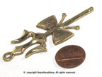 Long Tibetan brass Shiva Trident pendant - CP006 custom design copyright Nepalbeadshop
