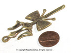 Long Tibetan brass Shiva Trident pendant - CP006 custom design copyright Nepalbeadshop