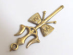 Long Tibetan brass Shiva Trident pendant - CP006 custom design copyright Nepalbeadshop