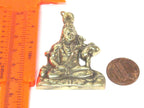 1 Pendant - Large size Hindu Lord Shiva Pashupatinath seated posture brass pendant from Nepal - CP128 custom design copyright Nepalbeadshop