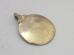 1 pendant - Medium 37 - 38 mm wide Tibetan Om with calendar timeline wheel Solid Brass pendant - CP059