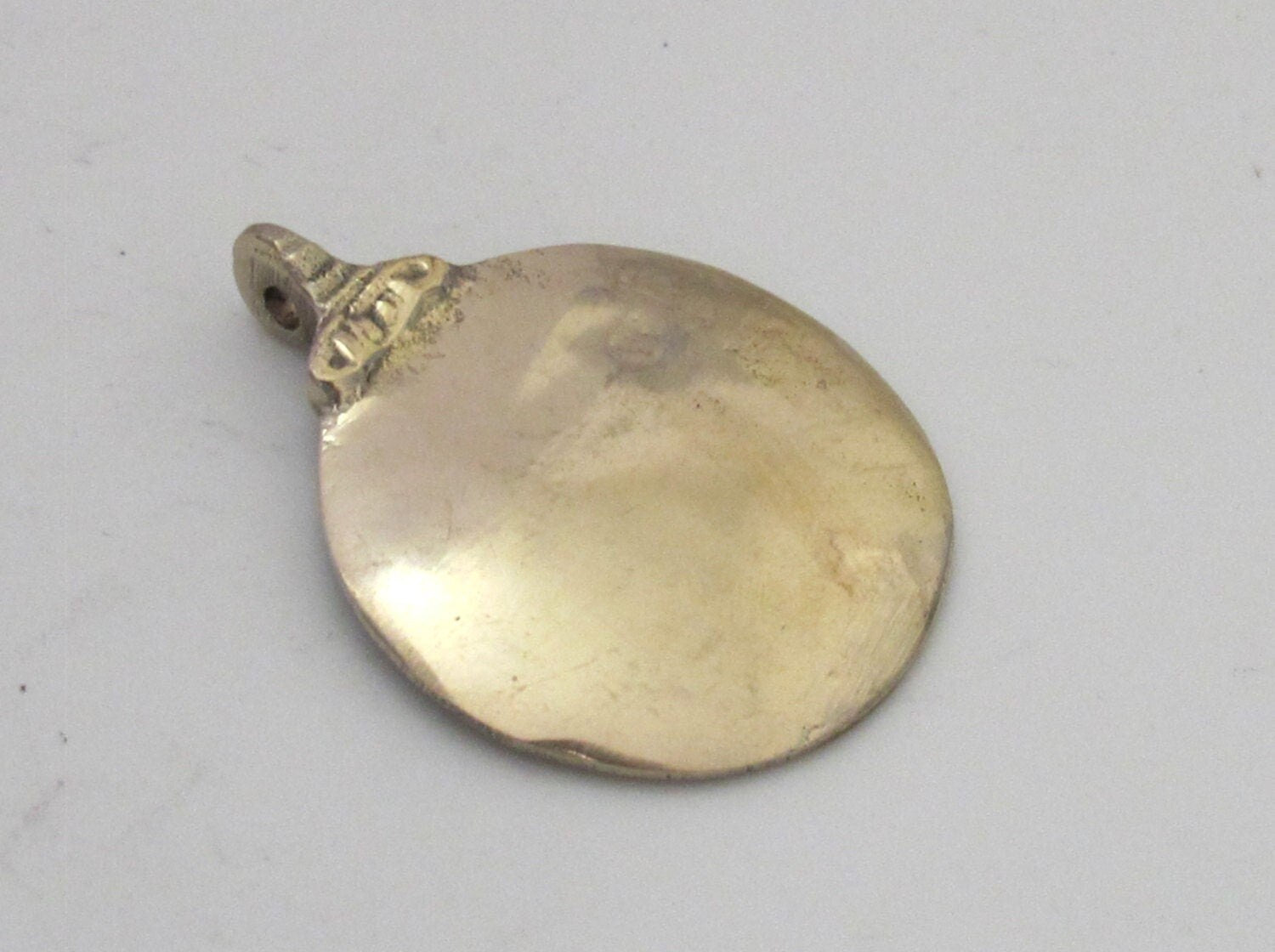 1 pendant - Medium 37 - 38 mm wide Tibetan Om with calendar timeline wheel Solid Brass pendant - CP059