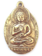 Tibetan Brass Buddha pendant large big oval shape tibetan Nepal Buddha meditation jewelry making supply pendant buddah solid brass CP025