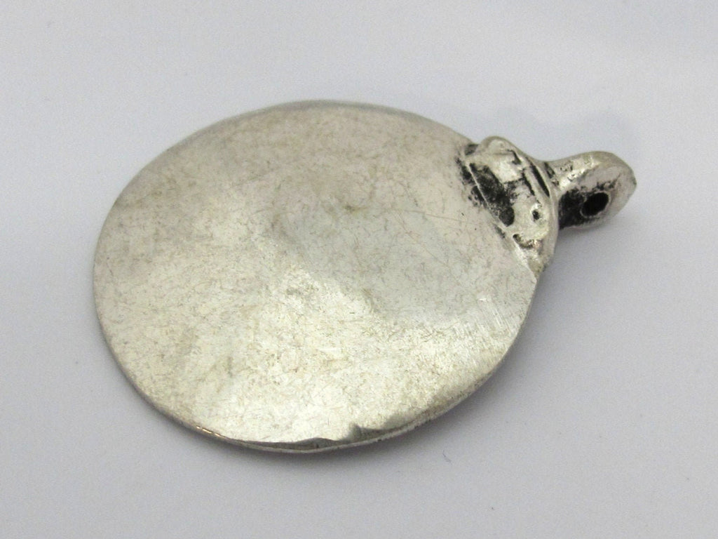 1 Pendant Tibetan Om calendar timeline wheel pendant with antiqued silver finish --CP113 custom design copyright Nepalbeadshop