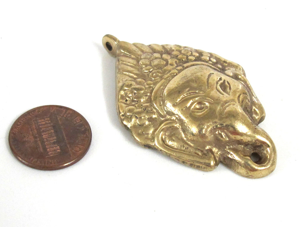 Ganesha Pendant - Shri Ganesha hindu lord Ganesha brass pendant jewelry supply Ganpati Ganeshji Ganesh solid brass pendent Nepal - CP141