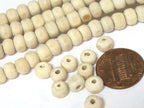 25 Beads - Small 6 mm size spacer natural tulsi basil mala beads rondelle oval shape - NB155