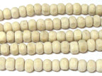 20 Beads - Small 6 mm size spacer natural tulsi basil mala beads rondelle oval shape - NB155