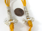 2 counters -One Set- Tibetan silver color plated mala counter on a yellow cord dorje vajra tibetan mala counter set - GB007K