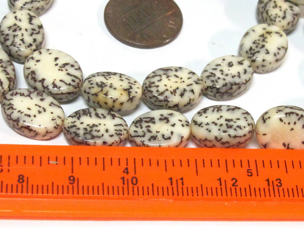 1 full strand -Natural salwag flat oval shape seed beads - NB035B