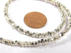 1 Full strand - Small size 3 - 4 mm Shiny silver plated metal cube hex beads - BD417