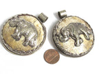 1 pendant - Elephant pendant - Ethnic tribal Tibetan elephant jewelry pendant naga conch shell elephant pendants Nepal pendants - PM406KE