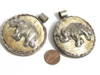 1 pendant - Elephant pendant - Ethnic tribal Tibetan elephant jewelry pendant naga conch shell elephant pendants Nepal pendants - PM406KE