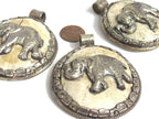 1 pendant - Elephant pendant - Ethnic tribal Tibetan elephant jewelry pendant naga conch shell elephant pendants Nepal pendants - PM406KE