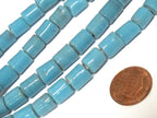 10 Beads-Nepal ethnic glass beads aqua Blue color - BD385B