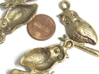 1 Pendant - Tibetan owl bird pendant solid brass owl pendant from Nepal - CP142
