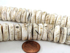 10 Beads - Ethnic Naga natural conch shell flat disc beads 17 - 19 mm size - CH053E