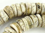 10 Beads - Ethnic Naga natural conch shell flat disc beads 17 - 19 mm size - CH053E