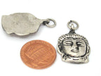 1 Pendant - Small Tibetan silver Buddha face pendant from Nepal - CP107