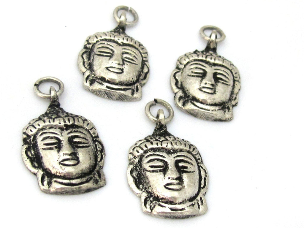 1 Pendant - Small Tibetan silver Buddha face pendant from Nepal - CP107