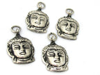 1 Pendant - Small Tibetan silver Buddha face pendant from Nepal - CP107