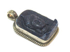 1 pendant - Tibetan blue color Buddha face pendant from Nepal - PS001D copyright Nepalbeadshop