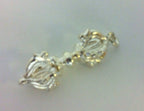 Tibetan silver plated brass vajra pendant - CP055