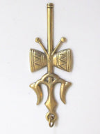 Long Tibetan brass Shiva Trident pendant - CP006 custom design copyright Nepalbeadshop