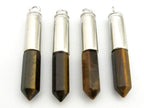 1 Pendant - Tigers eye gemstone bullet pendant - PM329A