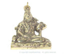 1 Pendant - Large size Hindu Lord Shiva Pashupatinath seated posture brass pendant from Nepal - CP128 custom design copyright Nepalbeadshop