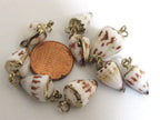 1 Pendant - Gold plated Small size spotted cone shell charm pendants - SP038